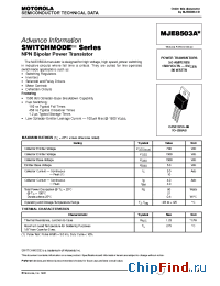 Datasheet MJE8503 manufacturer Motorola