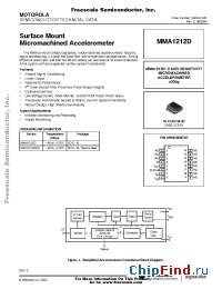 Datasheet MMA1212DR2 manufacturer Motorola