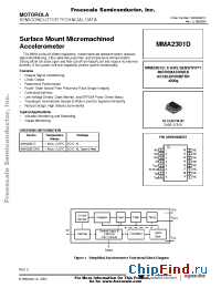 Datasheet MMA2301D manufacturer Motorola