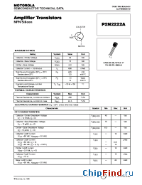Datasheet P2N2222 manufacturer Motorola
