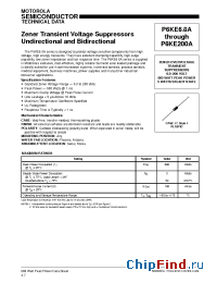 Datasheet P6KE22A manufacturer Motorola