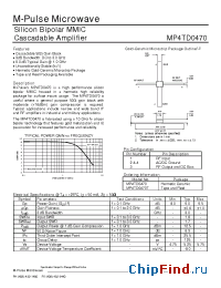 Datasheet MP4TD0470 manufacturer M-pulse
