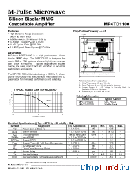 Datasheet MP4TD1100W manufacturer M-pulse