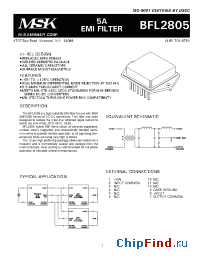 Datasheet BFL2805 manufacturer M.S. Kennedy