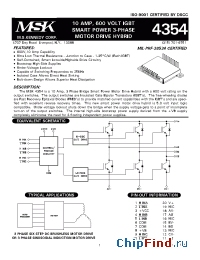 Datasheet MSK4354EU manufacturer M.S. Kennedy
