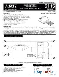 Datasheet MSK5115-00BTU manufacturer M.S. Kennedy