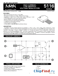 Datasheet MSK5116-12ETU manufacturer M.S. Kennedy