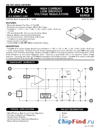 Datasheet MSK5131-2.5HZD manufacturer M.S. Kennedy
