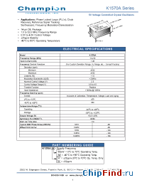 Datasheet K1570A manufacturer MtronPTI