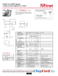 Datasheet K1601T manufacturer MtronPTI