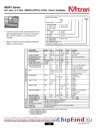 Datasheet M2001 manufacturer MtronPTI