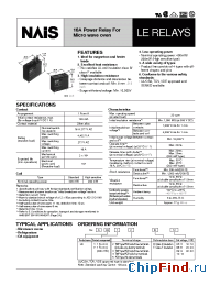 Datasheet ALE72B05 manufacturer Nais