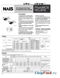 Datasheet AQV216AX manufacturer Nais