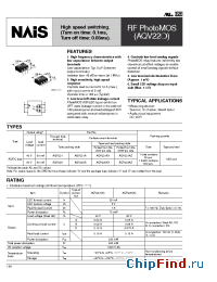 Datasheet AQV221A manufacturer Nais