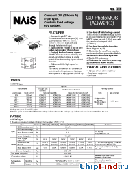 Datasheet AQW216AX manufacturer Nais