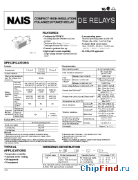 Datasheet DE2A-1V manufacturer Nais