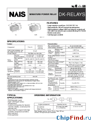 Datasheet DK1A-5V manufacturer Nais