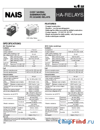 Datasheet HA1-DC6V manufacturer Nais