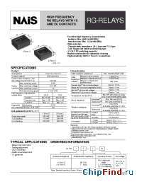 Datasheet RG1-3V manufacturer Nais