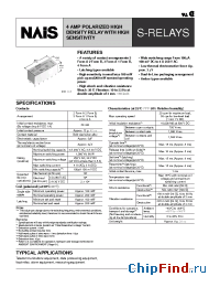 Datasheet S3EB-L2-12V manufacturer Nais