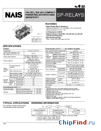Datasheet SP2-DC12V manufacturer Nais