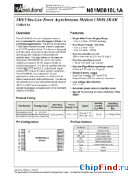 Datasheet N01L0818L1AD-85I manufacturer NanoAmp