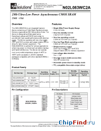 Datasheet N02L083WC2AN2 manufacturer NanoAmp