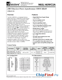Datasheet N02L163WC2AX-XXX manufacturer NanoAmp