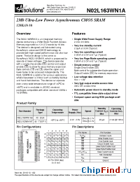 Datasheet N02L163WN1AX-XXX manufacturer NanoAmp