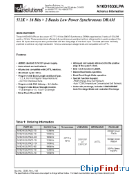 Datasheet N16D1633LPAC2-10I manufacturer NanoAmp