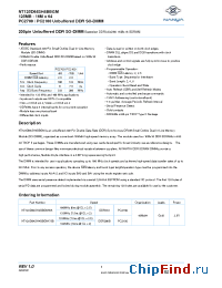 Datasheet NT128D64SH4BBGM-75B manufacturer Nanya