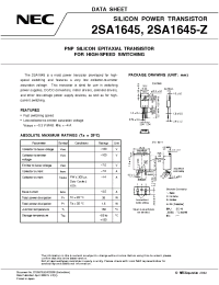 Datasheet 2SA1645 manufacturer NEC