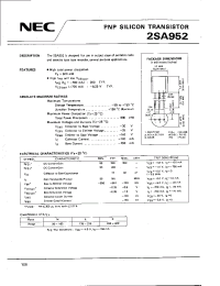 Datasheet 2SA952 manufacturer NEC