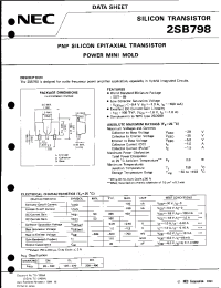 Datasheet 2SB798 manufacturer NEC