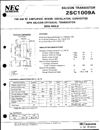Datasheet 2SC1009A manufacturer NEC