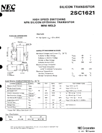 Datasheet 2SC1621 manufacturer NEC