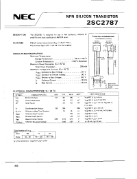 Datasheet 2SC2787 manufacturer NEC