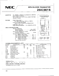 Datasheet 2SC3615 manufacturer NEC