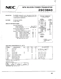 Datasheet 2SC3840 manufacturer NEC