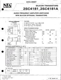Datasheet 2SC4181A manufacturer NEC