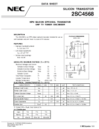 Datasheet 2SC4568 manufacturer NEC