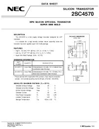 Datasheet 2SC4570-T1 manufacturer NEC