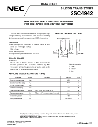 Datasheet 2SC4942 manufacturer NEC