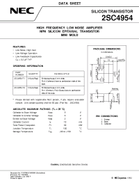 Datasheet 2SC4954-T1 manufacturer NEC