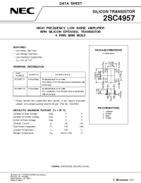 Datasheet 2SC4957-T1 manufacturer NEC