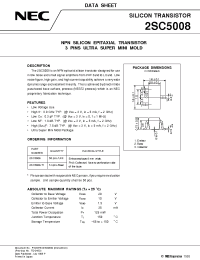 Datasheet 2SC5008-T1 manufacturer NEC