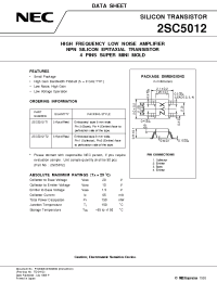 Datasheet 2SC5012-T1 manufacturer NEC