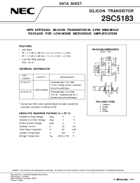 Datasheet 2SC5183-T2 manufacturer NEC