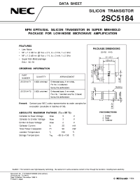 Datasheet 2SC5184-T1 manufacturer NEC