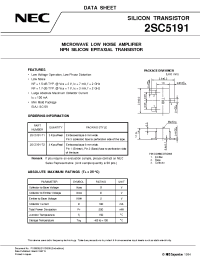 Datasheet 2SC5191 manufacturer NEC